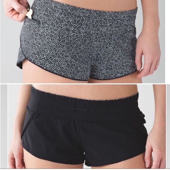 Lululemon Reversible Surf Short II 6 Freckle Flower Black White & Black - Picture 2 of 16